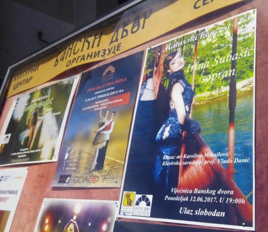 Banski dvor, program za mjesec Oktobar