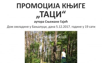 Promocija knjige „Taci“