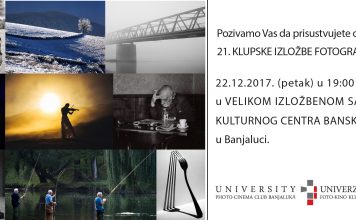 Otvaranje 21. klupske izložbe fotografija Univerzitetskog foto kino kluba