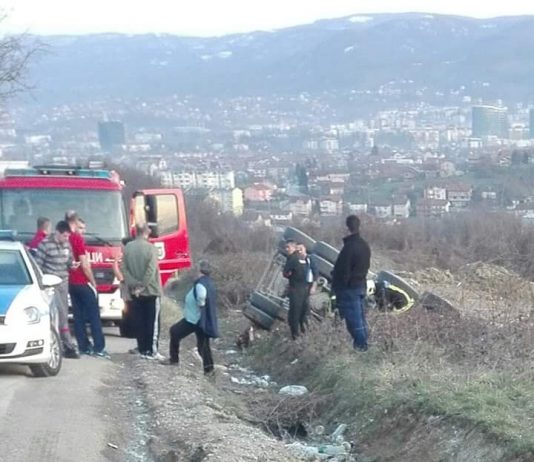 Kamion sletio u Drakuliću, vatrogasci na licu mjesta