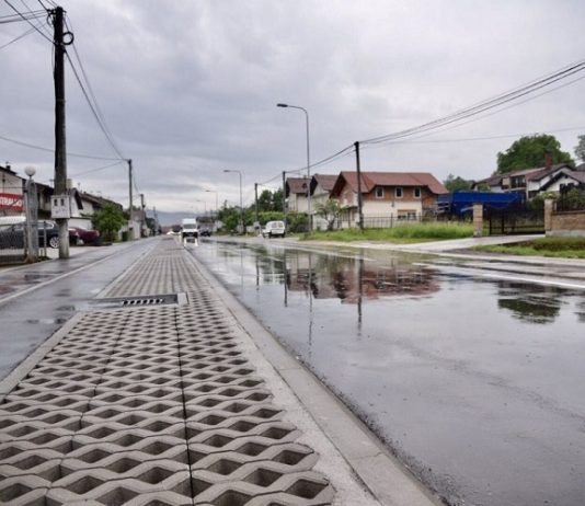 Novi trotoar i biciklistička staza u Zalužanima