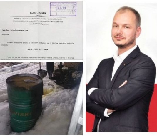 Kad neće nadležni, hoće Sandić! Krivična prijava za otrovno ulje u Incelu