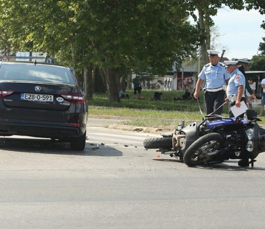 Povrijeđen motorista kod stajališta na “Malti”