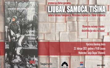 Promocija zbirke “Ljubav, samoća, tišina” u Banskom dvoru